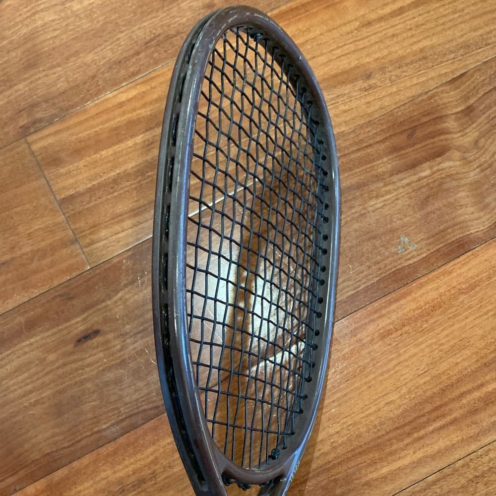 Vintage Brown Racquetball Racket - Picture 8 of 9